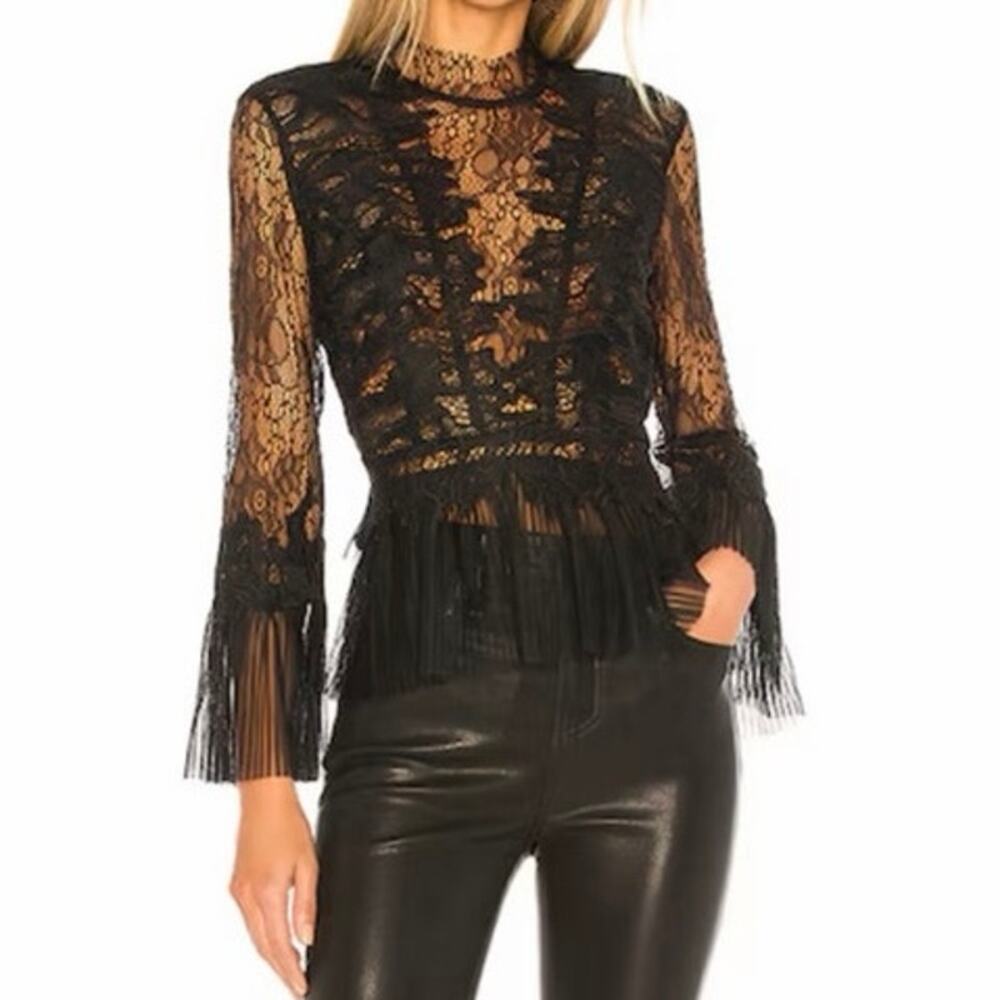 Revolve Francesca Top in Black top size S 4 New NWT - Picture 4 of 13